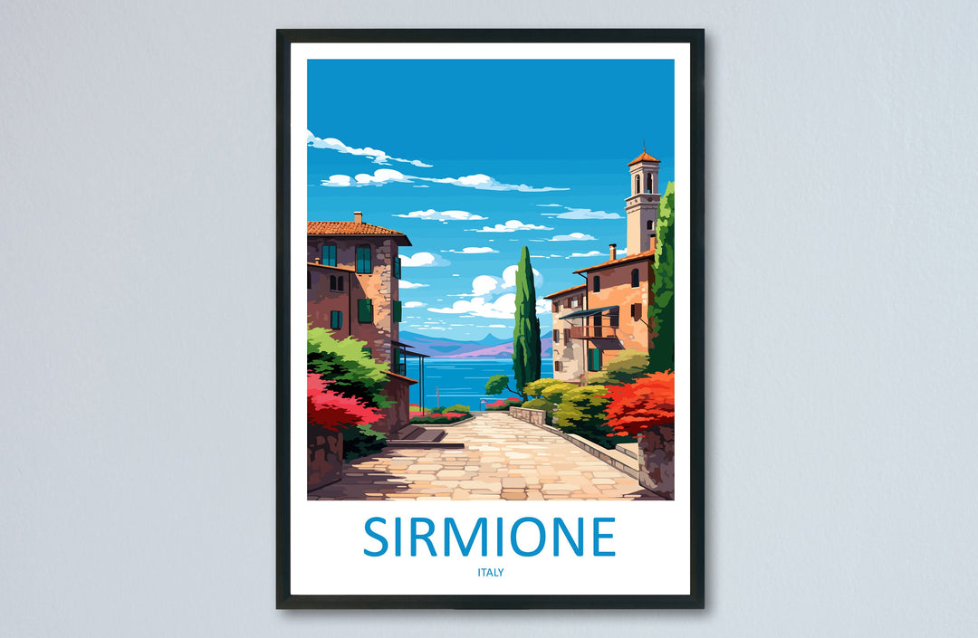 Sirmione Travel Print Wall Art Sirmione Italy Wall Hanging Home Decor Sirmione Gift Art Lovers Wall Art Print Sirmione Italy