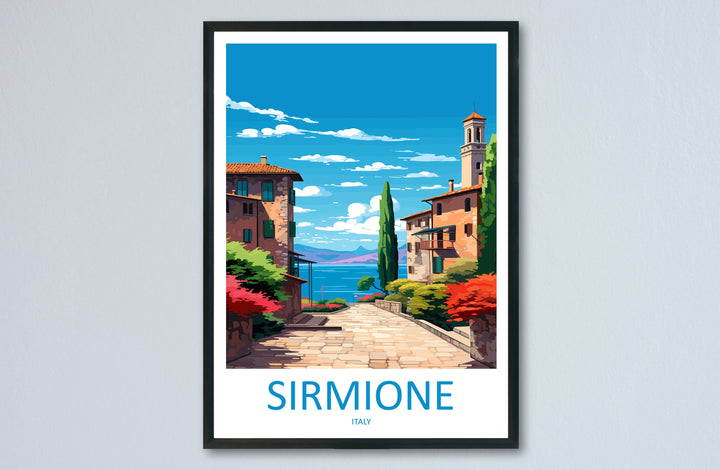 Sirmione Travel Print Wall Art Sirmione Italy Wall Hanging Home Decor Sirmione Gift Art Lovers Wall Art Print Sirmione Italy