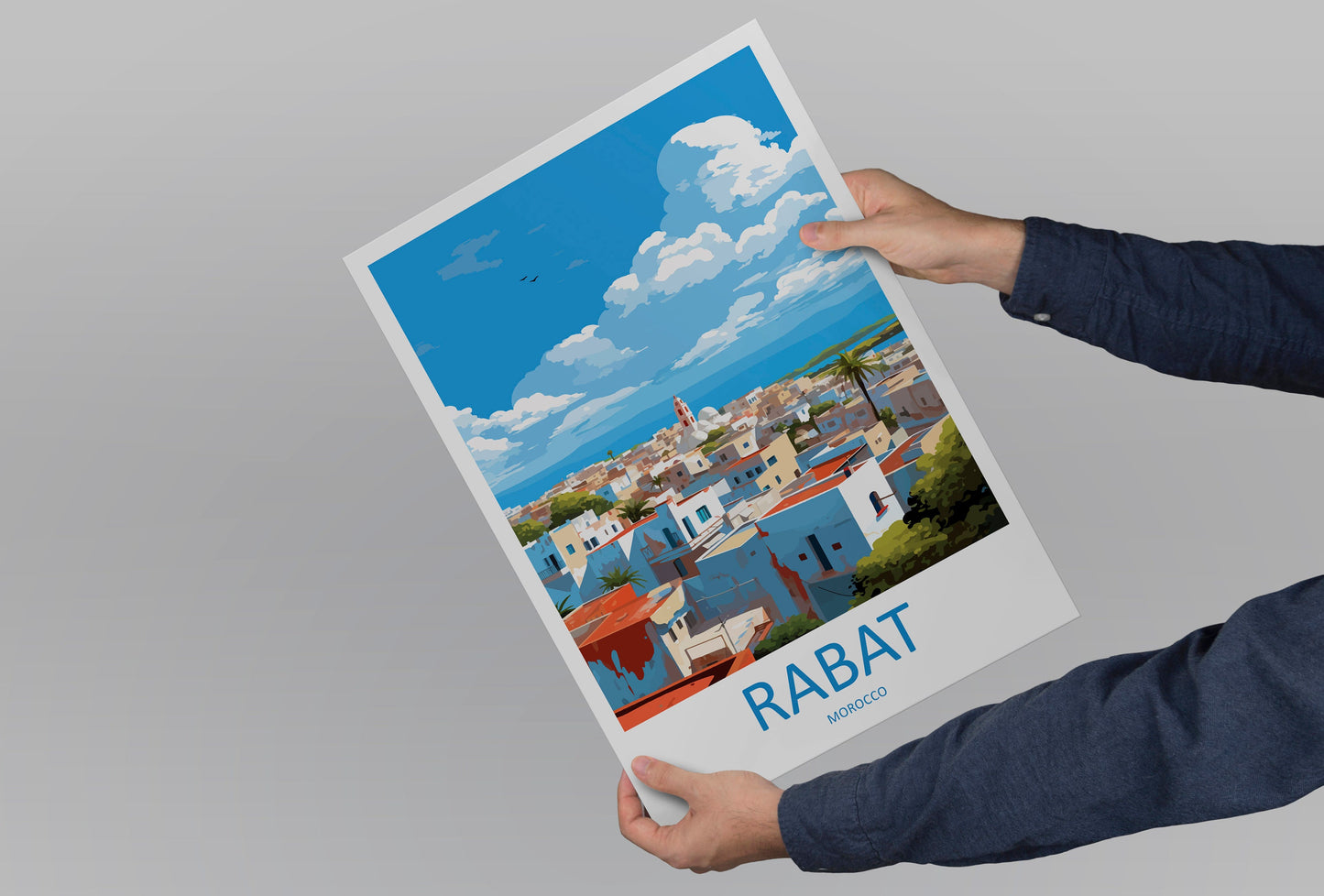 Rabat Travel Print Wall Art Rabat Wall Hanging Home Décor Rabat Gift Art Lovers Morocco Art Lover Gift Wall Art Morocco Art
