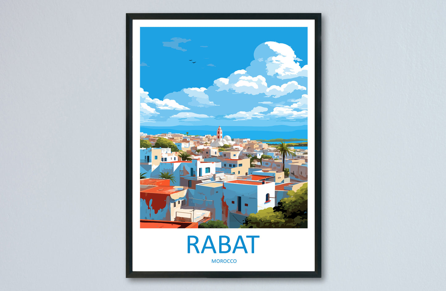 Rabat Travel Print Wall Art Rabat Wall Hanging Home Décor Rabat Gift Art Lovers Morocco Art Lover Gift Wall Art Morocco Art
