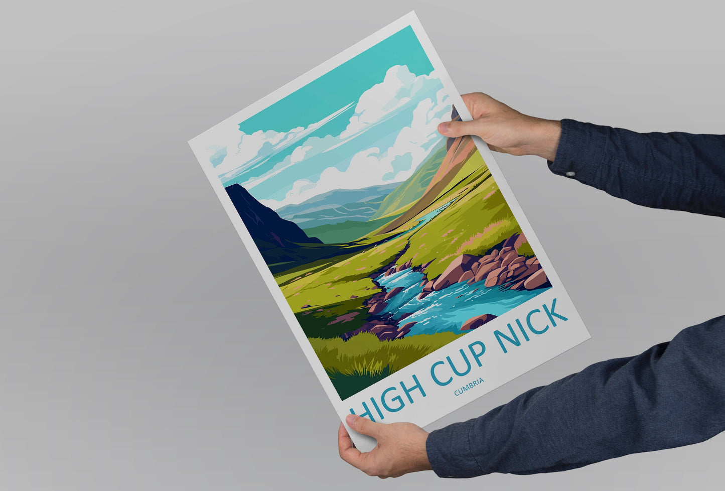 High Cup Nick Travel Print Wall Art High Cup Nick Wall Hanging Home Décor High Cup Nick Gift Art Lovers Cumbria Art Lover Gift High Cup Nick