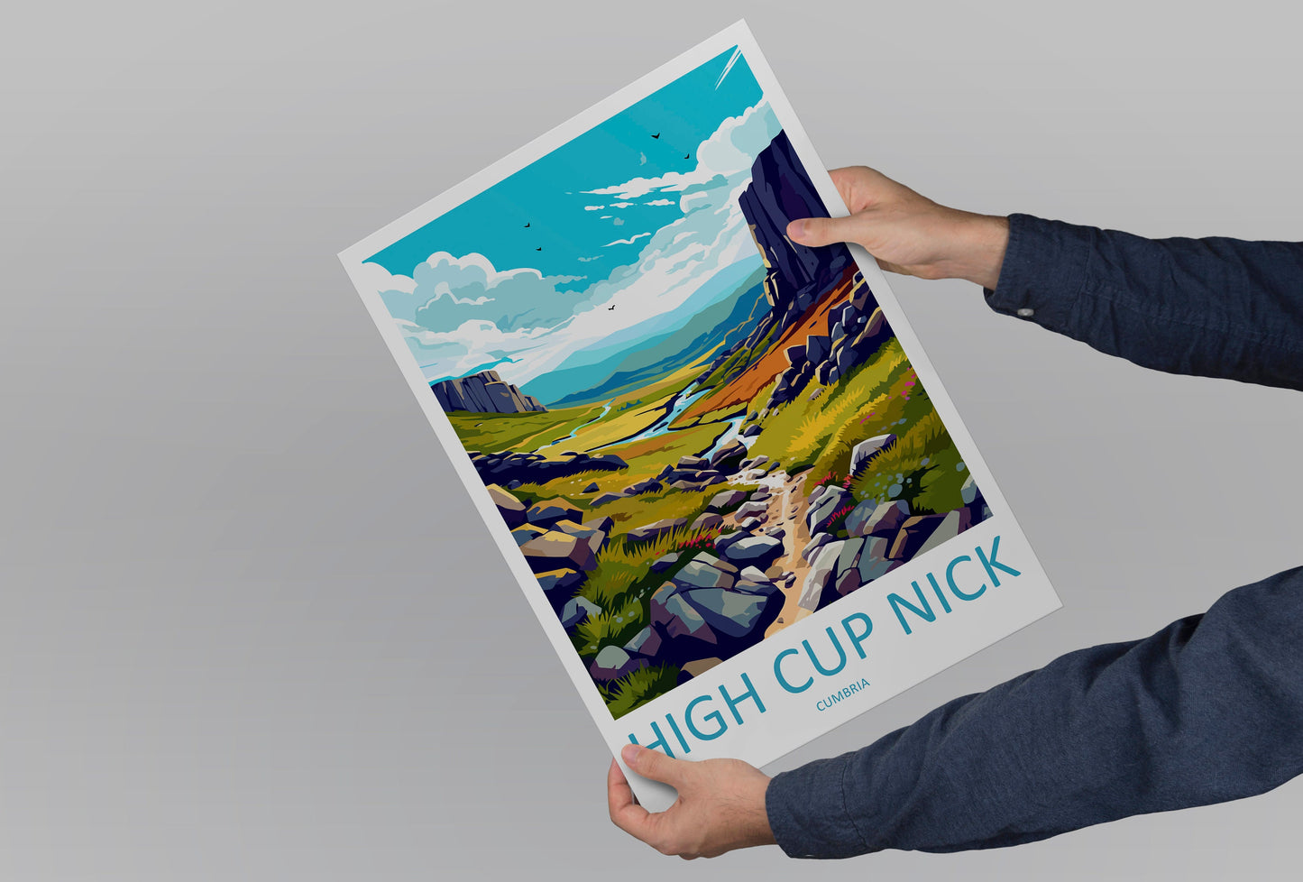 High Cup Nick Travel Print Wall Art High Cup Nick Wall Hanging Home Décor High Cup Nick Gift Art Lovers Cumbria Art Lover Gift High Cup Nick