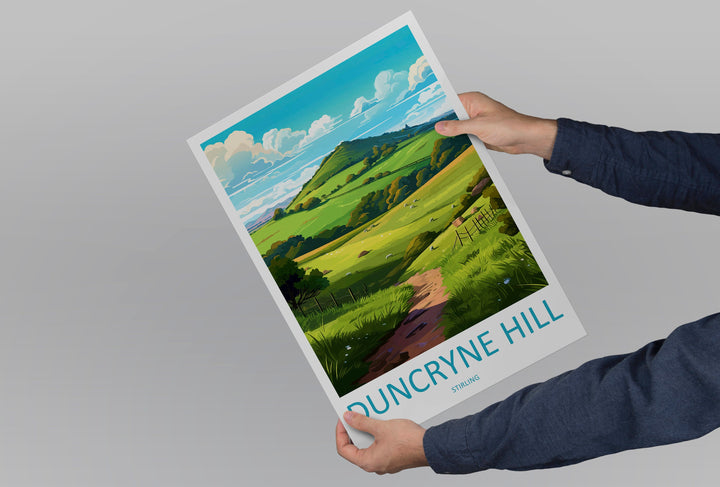 Duncryne Hill Travel Print Wall Art Duncryne Hill Wall Hanging Home Décor Duncryne Hill Gift Art Lovers Stirling Art Lover Gift