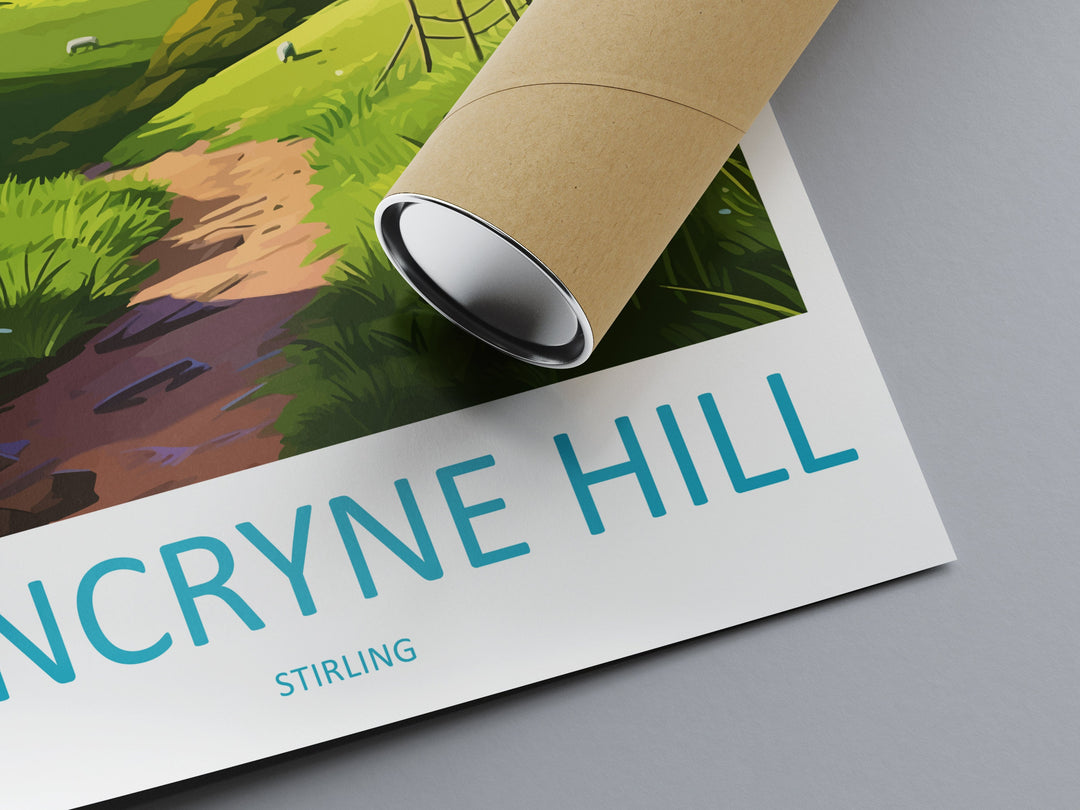 Duncryne Hill Travel Print Wall Art Duncryne Hill Wall Hanging Home Décor Duncryne Hill Gift Art Lovers Stirling Art Lover Gift