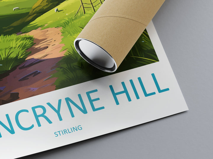 Duncryne Hill Travel Print Wall Art Duncryne Hill Wall Hanging Home Décor Duncryne Hill Gift Art Lovers Stirling Art Lover Gift