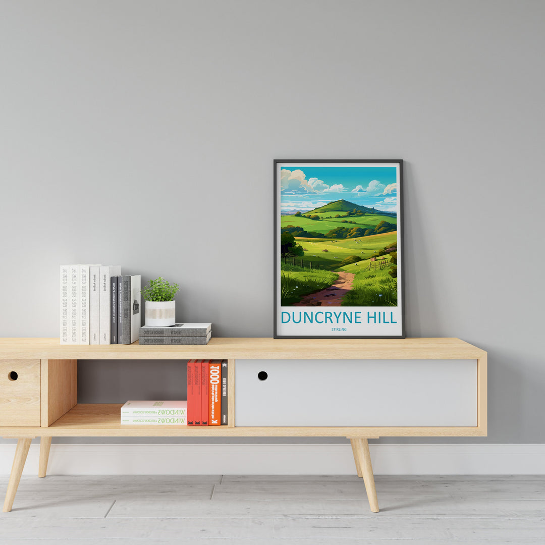 Duncryne Hill Travel Print Wall Art Duncryne Hill Wall Hanging Home Décor Duncryne Hill Gift Art Lovers Stirling Art Lover Gift