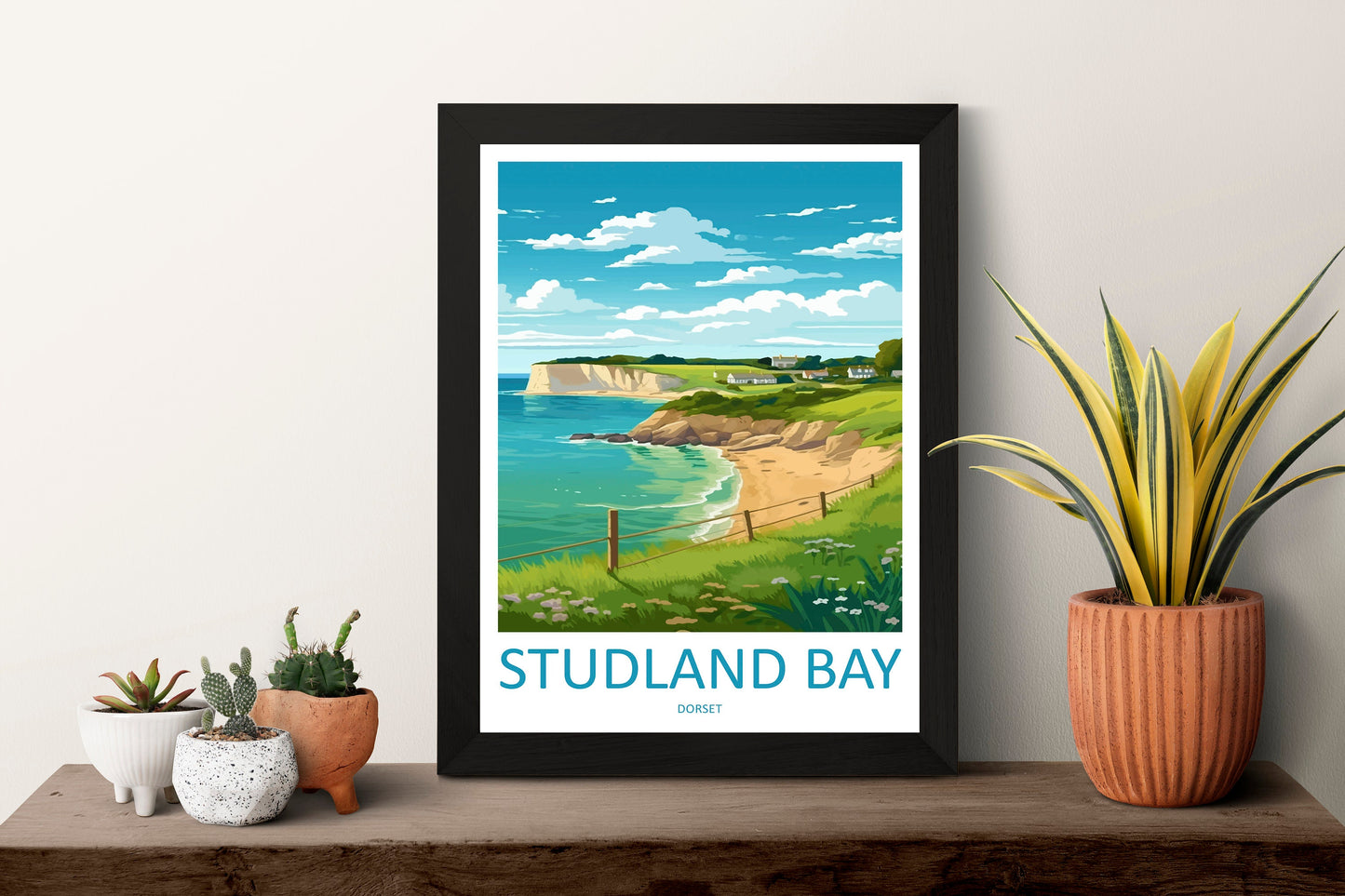 Studland Bay Travel Print Wall Art Studland Bay Wall Hanging Home Décor Studland Bay Gift Art Lovers England Art Lover Gift Studland Bay