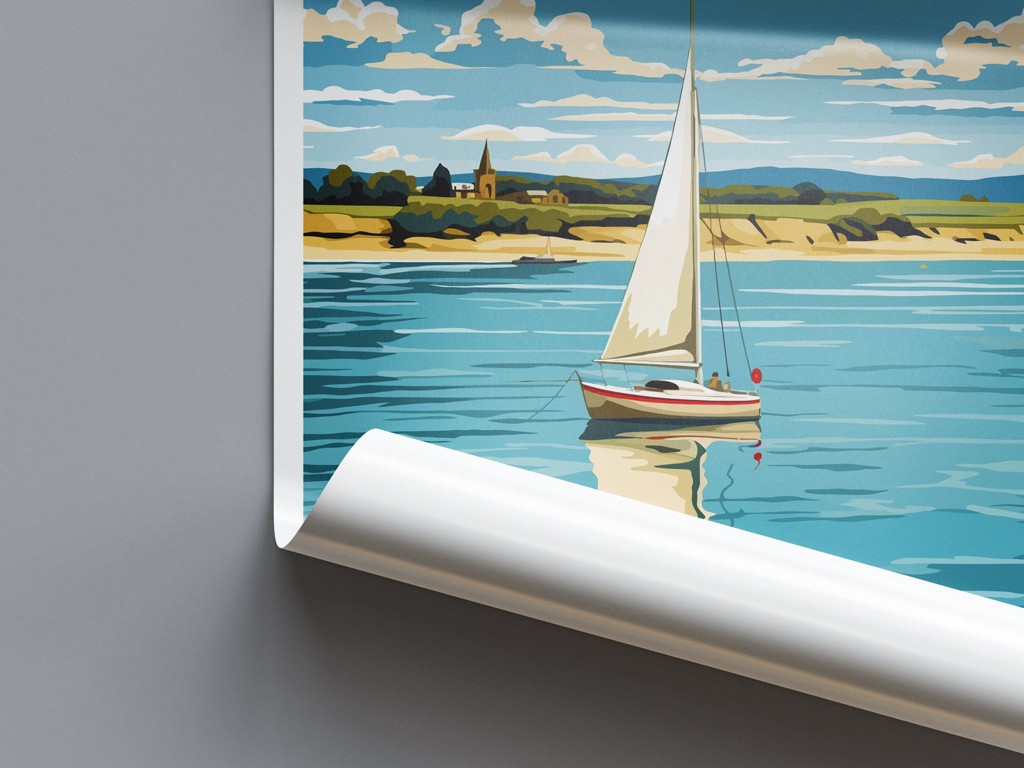 Studland Bay Travel Print Wall Art Studland Bay Wall Hanging Home Décor Studland Bay Gift Art Lovers England Art Lover Gift Studland Bay