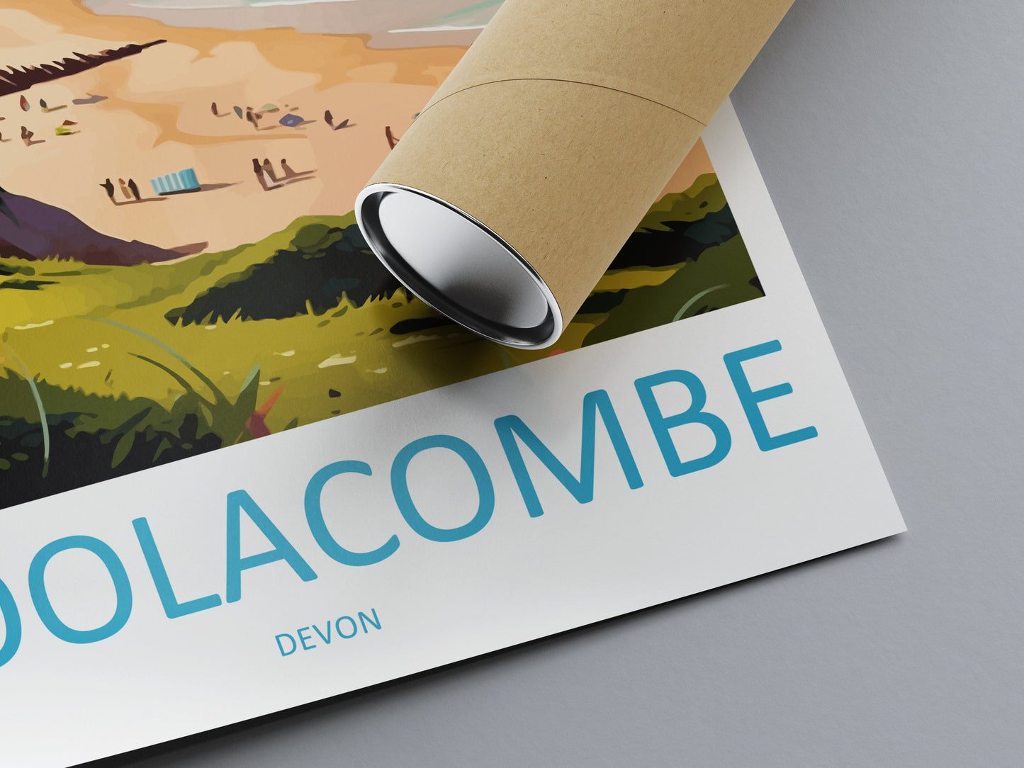 Woolacombe Travel Print Wall Art Woolacombe Wall Hanging Home Decor Woolacombe Gift Art Lovers Wall Art Devon Travel Art