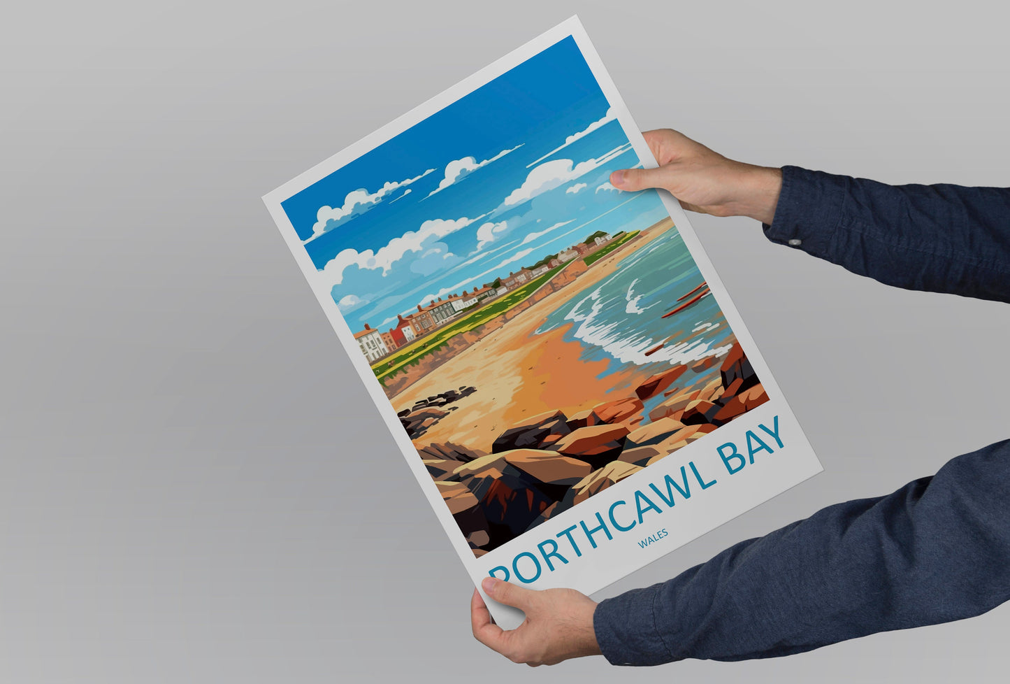 Porthcawl Bay Print Porthcawl Bay Home Decor Landscape Art Print Porthcawl Bay Wall Nature Enthusiast Gift Wall Hanging Porthcawl Bay