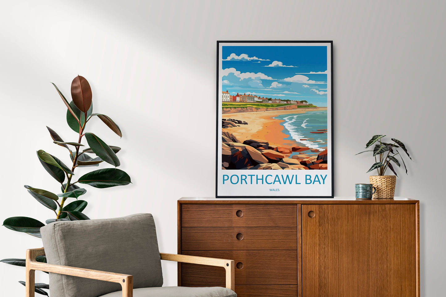 Porthcawl Bay Print Porthcawl Bay Home Decor Landscape Art Print Porthcawl Bay Wall Nature Enthusiast Gift Wall Hanging Porthcawl Bay