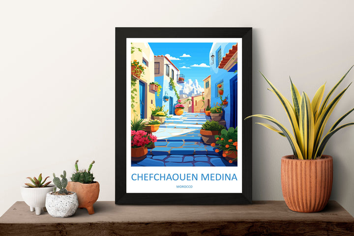 Chefchaouen Travel Print Wall Art Chefchaouen Wall Hanging Home Décor Chefchaouen Gift Art Lovers Morocco Art Lover Gift Wall Art Morocco