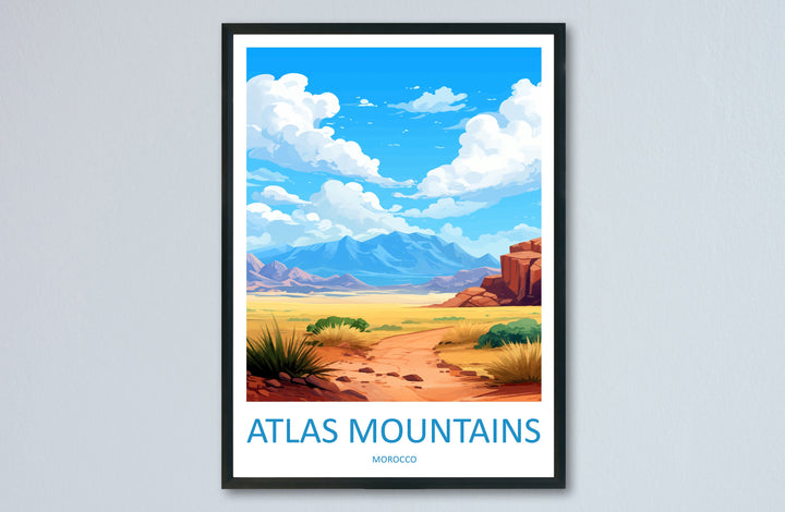 Atlas Moutains Travel Print Wall Art Atlas Moutains Wall Hanging Home Décor Atlas Moutains Gift Art Lovers Morocco Art Lover Gift Wall Art