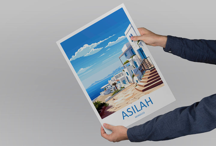Asilah Travel Print Wall Art Asilah Wall Hanging Home Décor Asilah Gift Art Lovers Morocco Art Lover Gift Wall Art Morocco Art
