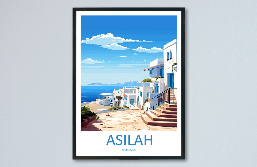Asilah Travel Print Wall Art Asilah Wall Hanging Home Décor Asilah Gift Art Lovers Morocco Art Lover Gift Wall Art Morocco Art