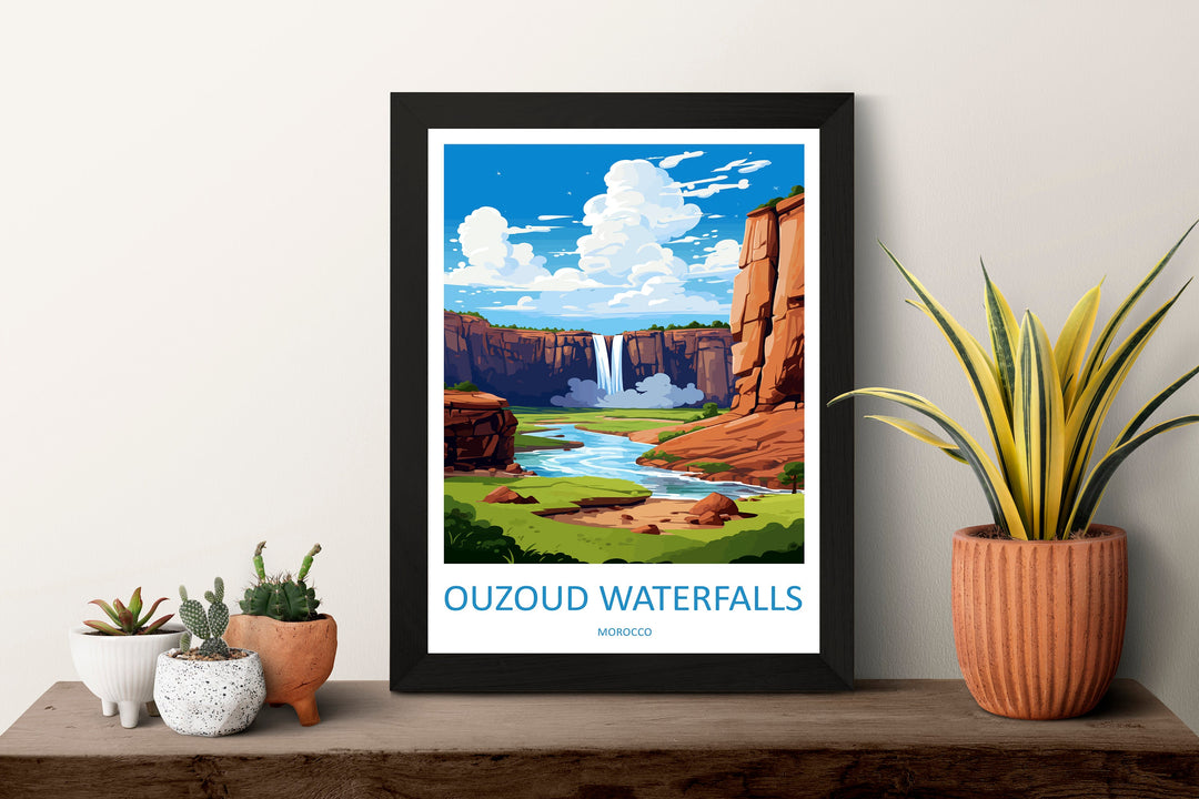 Ouzoud Waterfalls Travel Print Wall Art Ouzoud Waterfalls Wall Hanging Home Décor Ouzoud Waterfalls Gift Art Lovers Morocco Art Lover Gift