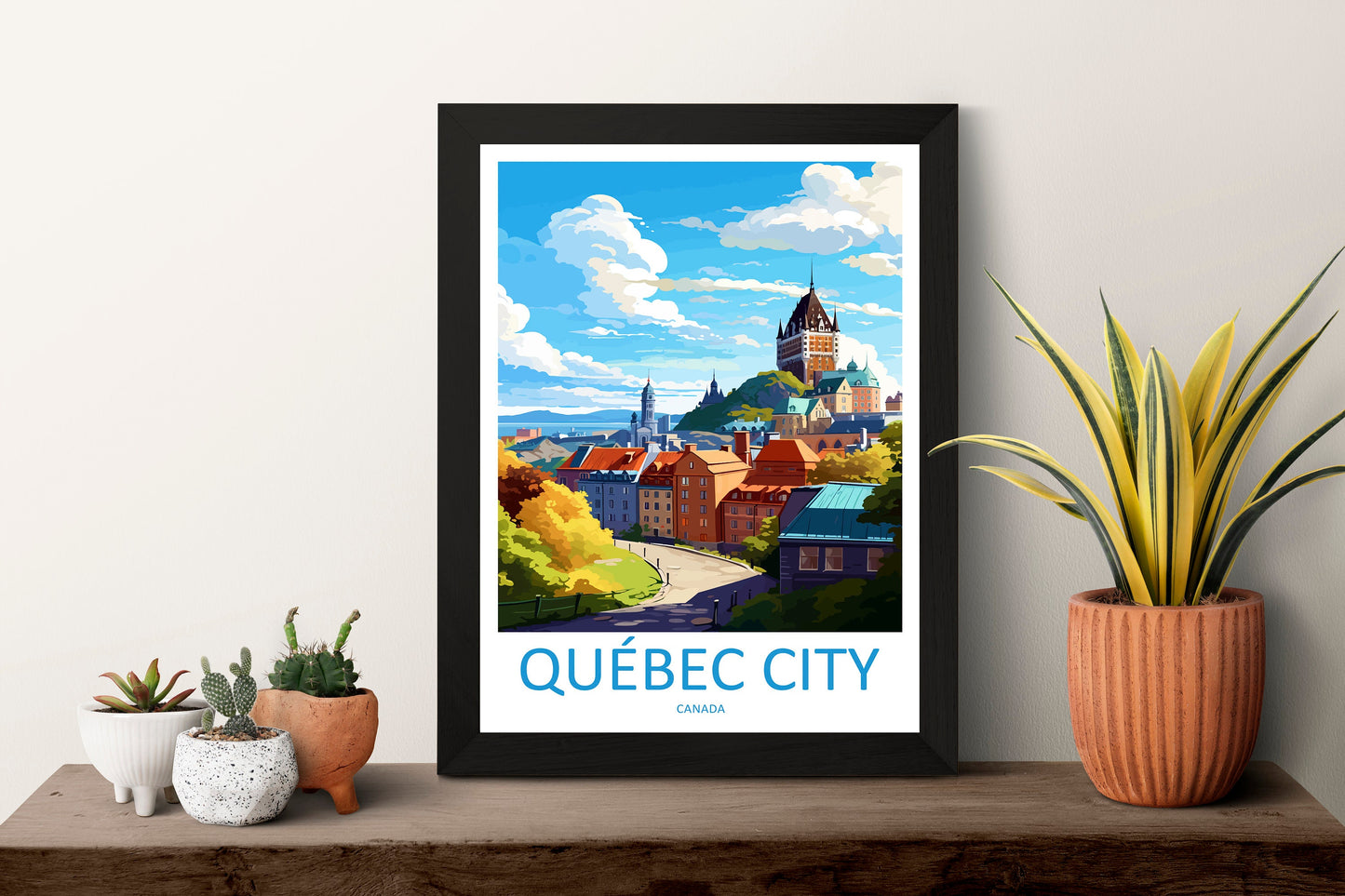 Quebec City Travel Print Wall Art Quebec City Wall Hanging Home Décor Quebec City Gift Art Lovers Canada Art Lover Gift Quebec City Gift
