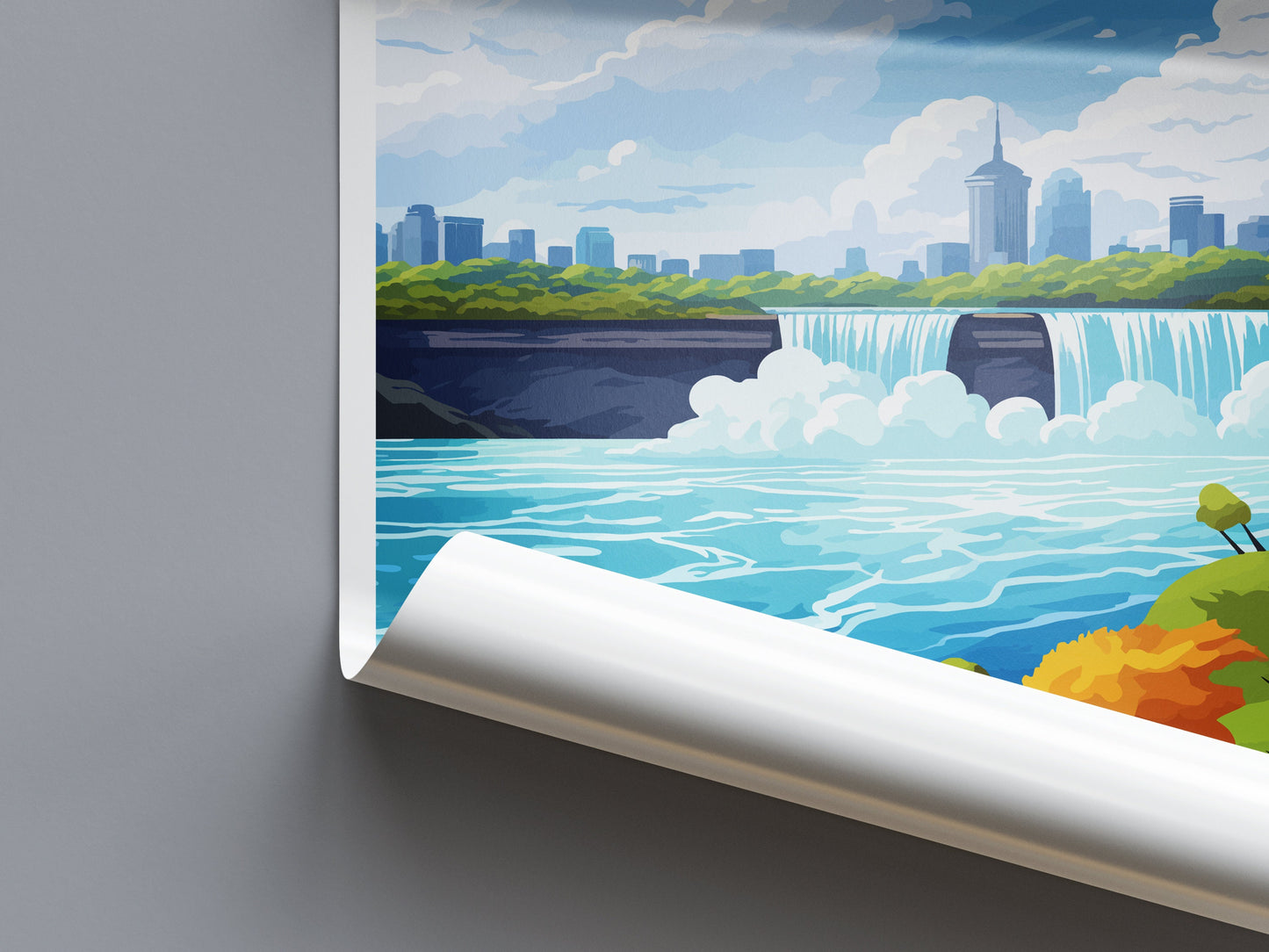 Niagara Falls Travel Print Wall Art Niagara Falls Wall Hanging Home Décor Niagara Falls Gift Art Lovers Canada Art Lover Gift Niagara Falls