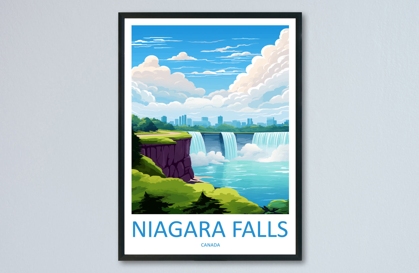 Niagara Falls Travel Print Wall Art Niagara Falls Wall Hanging Home Décor Niagara Falls Gift Art Lovers Canada Art Lover Gift Niagara Falls