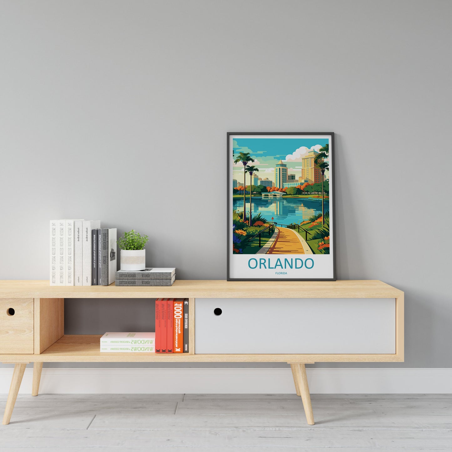 Orlando Travel Print Wall Art Orlando Wall Hanging Home Décor Orlando Gift Art Lovers Gift Beach Florida Orlando Print For Florida City