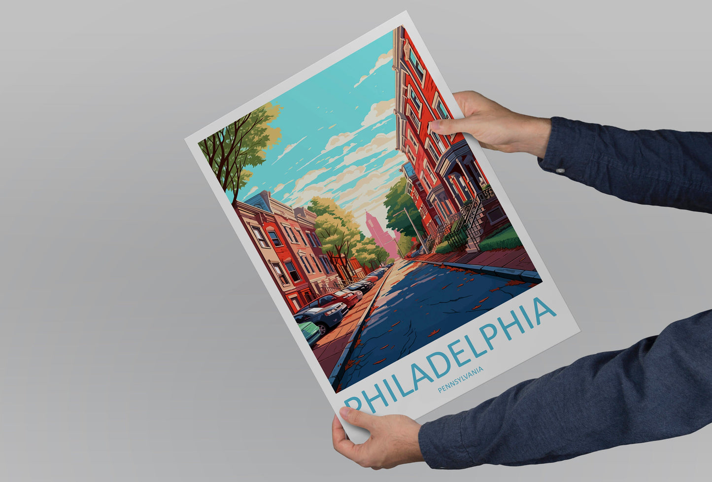 Philadelphia Travel Print Wall Art Philadelphia Wall Hanging Home Décor Philadelphia Gift Art Lovers Pennsylvania Art Lover Travel Poster