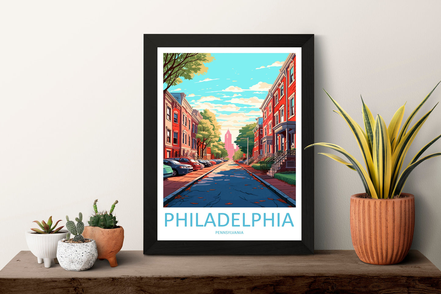 Philadelphia Travel Print Wall Art Philadelphia Wall Hanging Home Décor Philadelphia Gift Art Lovers Pennsylvania Art Lover Travel Poster