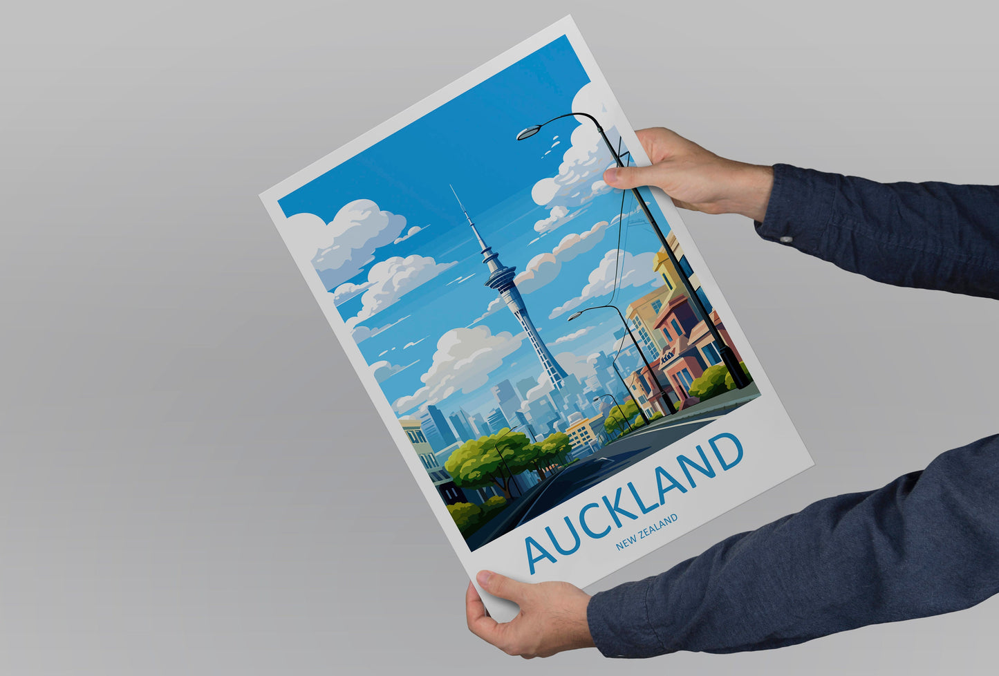 Auckland Travel Print Wall Art Auckland Wall Hanging Home Décor Auckland Gift Art Lovers New Zealand Art Lover Gift Auckland NZ Wall Art