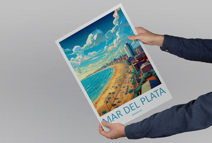 Mar Del Plata Travel Print Wall Art Mar Del Plata Wall Hanging Home Decor Mar Del Plata Gift Art Lovers Wall Art Print Art Mar Del Plata Art
