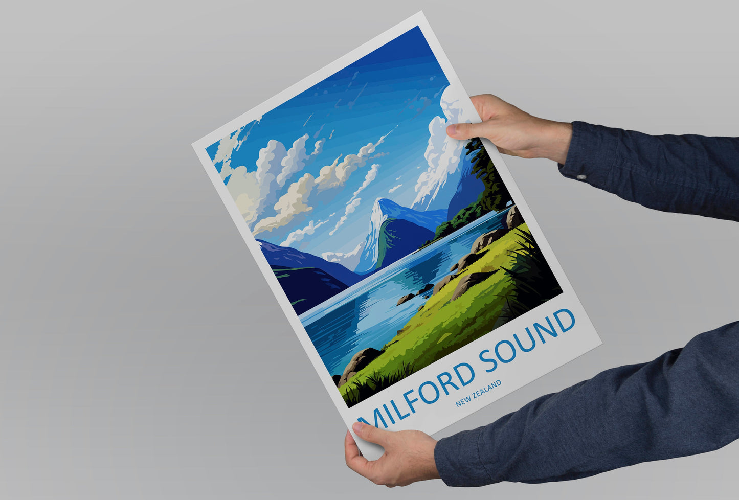 Milford Sound Travel Print Wall Art Milford Sound Wall Hanging Home Décor Milford Sound Gift Art Lovers New Zealand Art Lover Gift