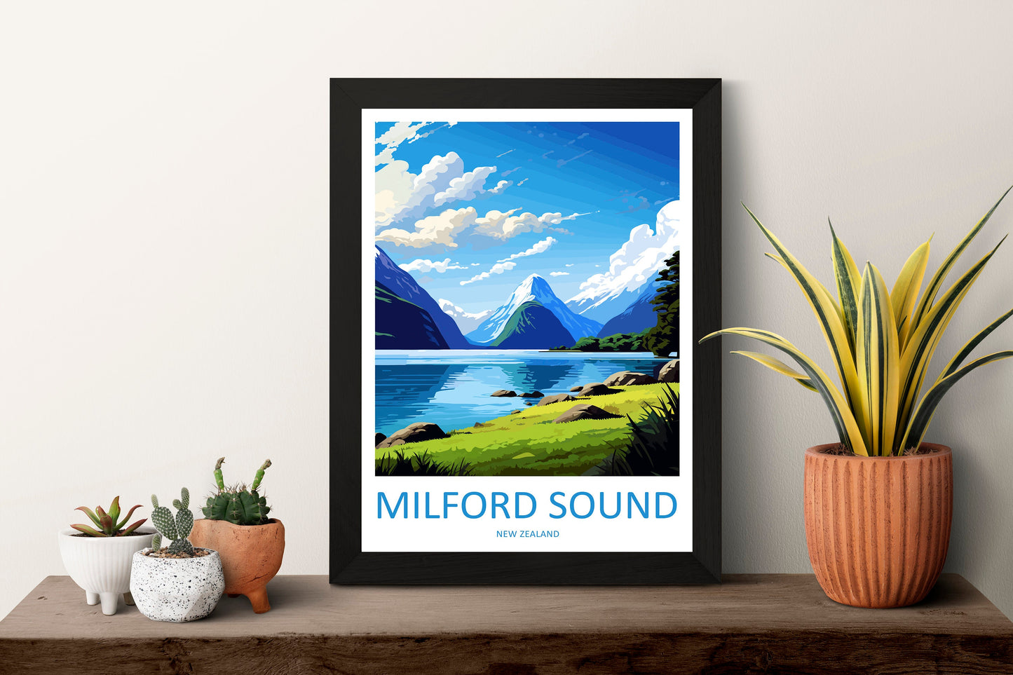 Milford Sound Travel Print Wall Art Milford Sound Wall Hanging Home Décor Milford Sound Gift Art Lovers New Zealand Art Lover Gift