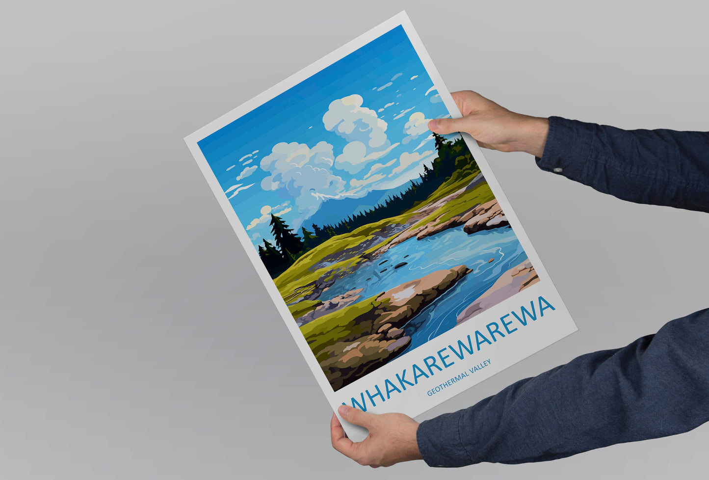 Whakarewarewa Geothermal Valley Travel Print Wall Art Whakarewarewa Geothermal Valley Wall Hanging Home Décor Whakarewarewa GeothermalValley