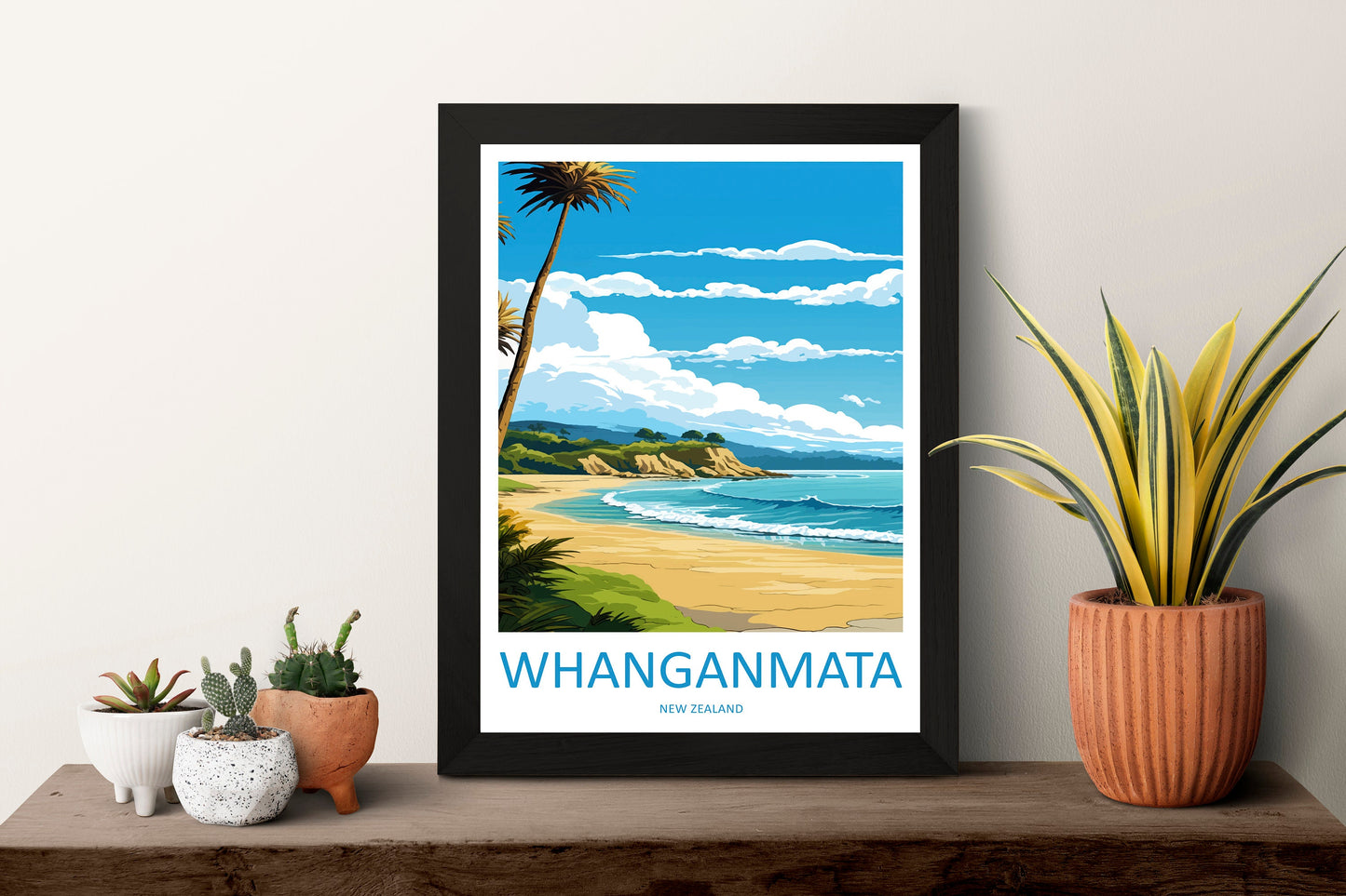 Whanganmata Travel Print Wall Art Whanganmatad Wall Hanging Home Décor Whanganmata Gift Art Lovers New Zealand Art Lover Gift Whanganmata