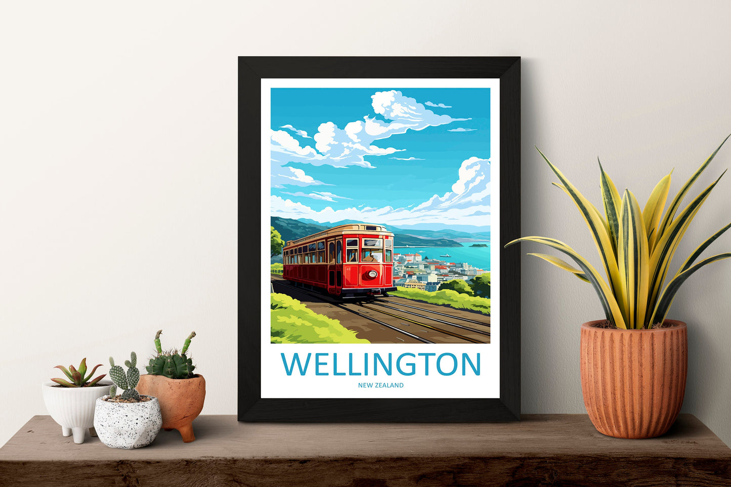 Wellington Travel Print Wall Art Wellington Wall Hanging Home Décor Wellington Gift Art Lovers New Zealand Art Lover Gift Wellington Tram