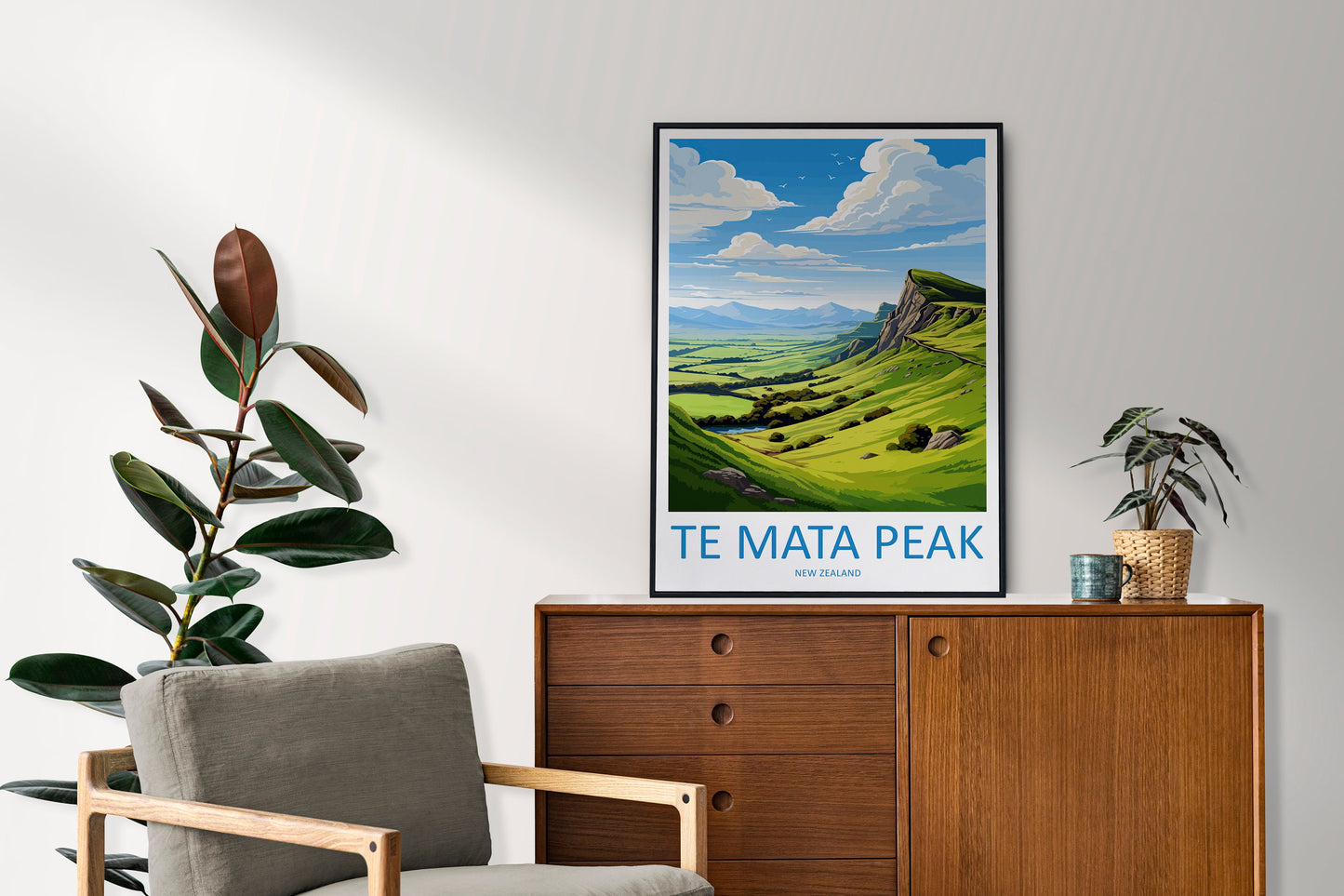 Te Mata Peak Travel Print Wall Art Te Mata Peak Wall Hanging Home Décor Te Mata Peak Gift Art Lovers New Zealand Art Lover Gift Te Mata Peak