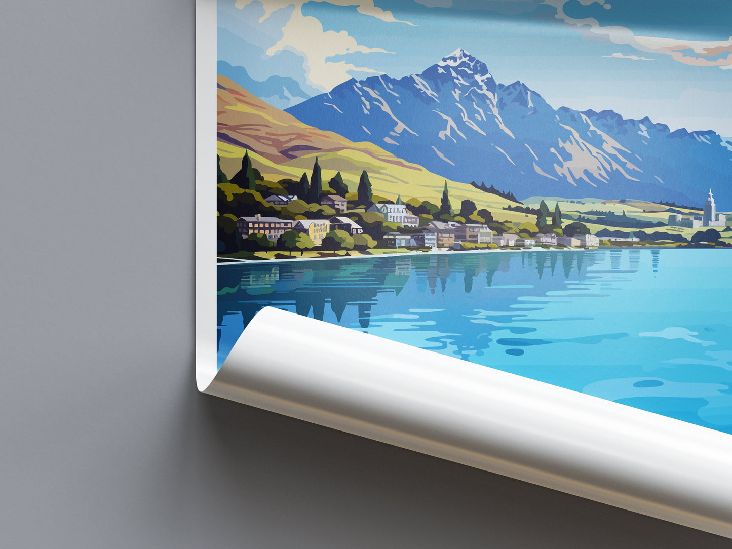 Queenstown Travel Print Wall Art Queenstown Wall Hanging Home Décor Queenstown Gift Art Lovers New Zealand Art Lover Gift Queenstown Gift