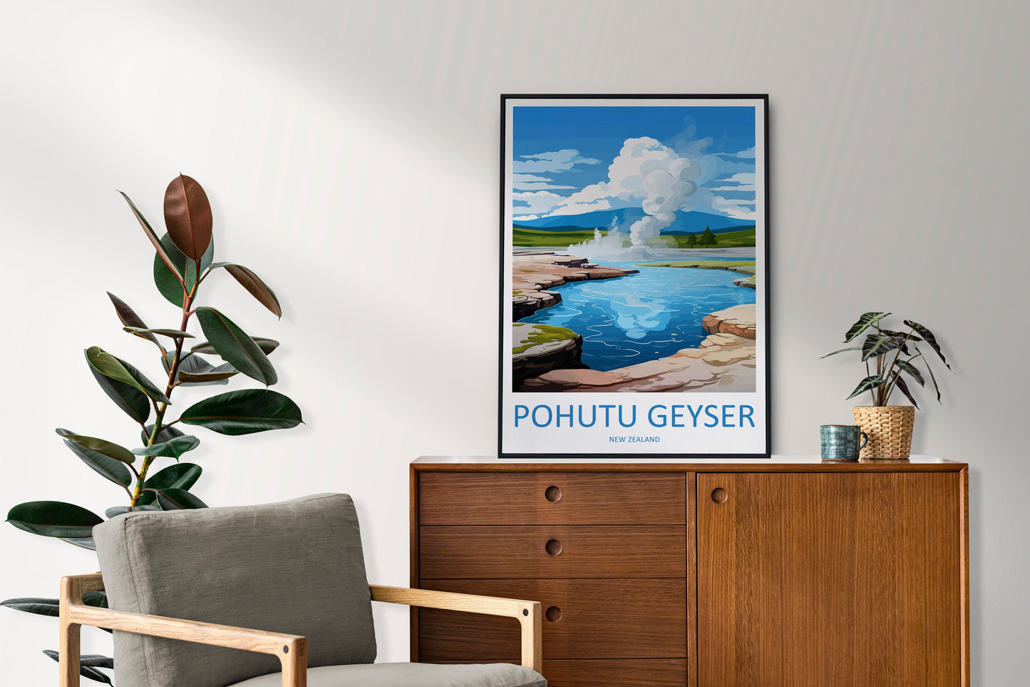 Pohutu Geyser Travel Print Wall Art Pohutu Geyser Wall Hanging Home Décor Rotorua Gift Art Lovers New Zealand Art Lover Gift Pohutu Geyser
