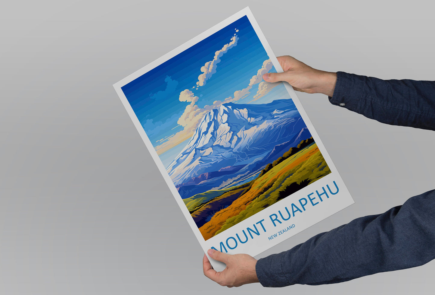 Mount Ruapehu Travel Print Wall Art Mount Ruapehu Wall Hanging Home Décor Mount Ruapehu Gift Art Lovers New Zealand Art Lover Gift