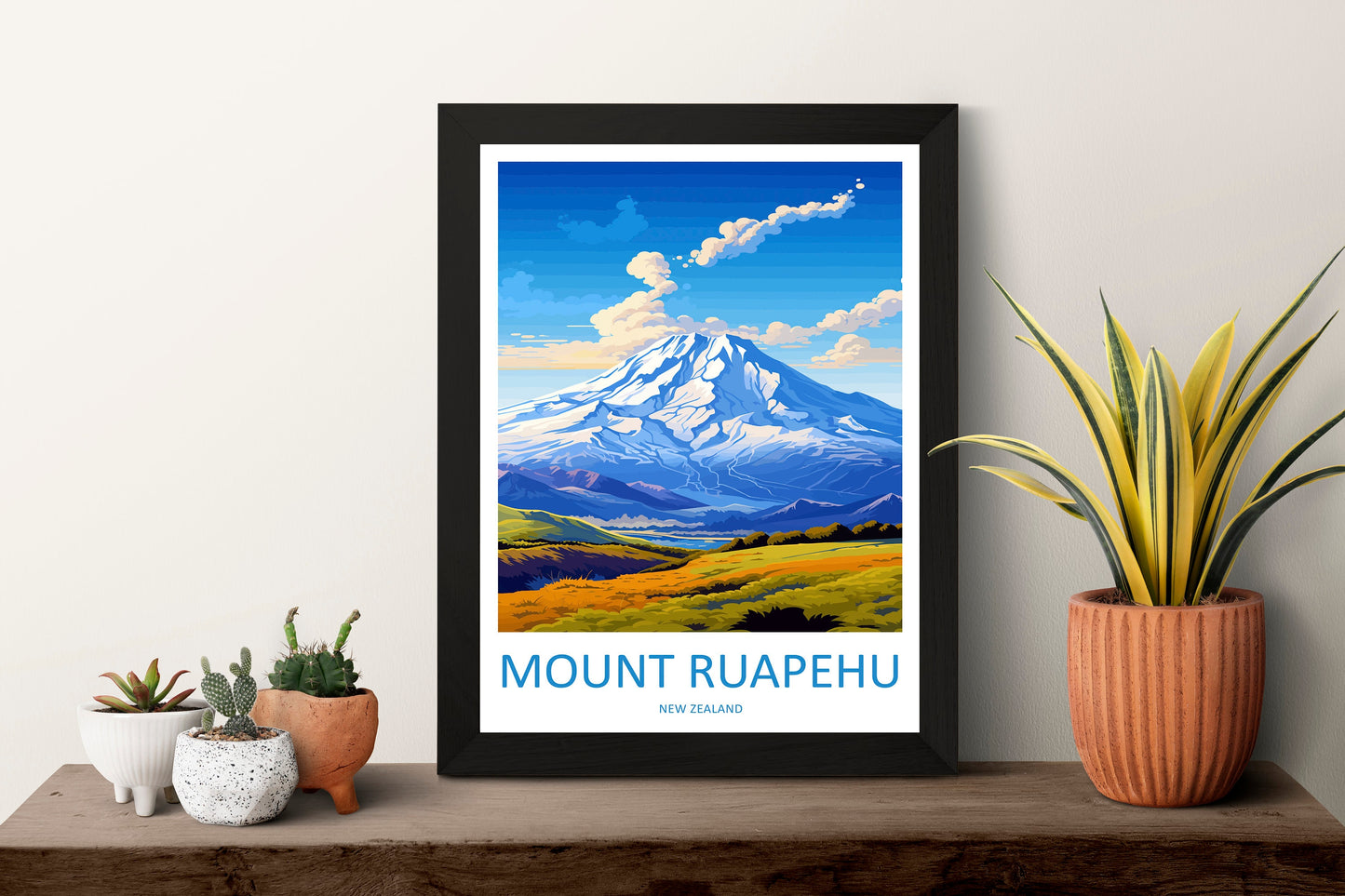 Mount Ruapehu Travel Print Wall Art Mount Ruapehu Wall Hanging Home Décor Mount Ruapehu Gift Art Lovers New Zealand Art Lover Gift
