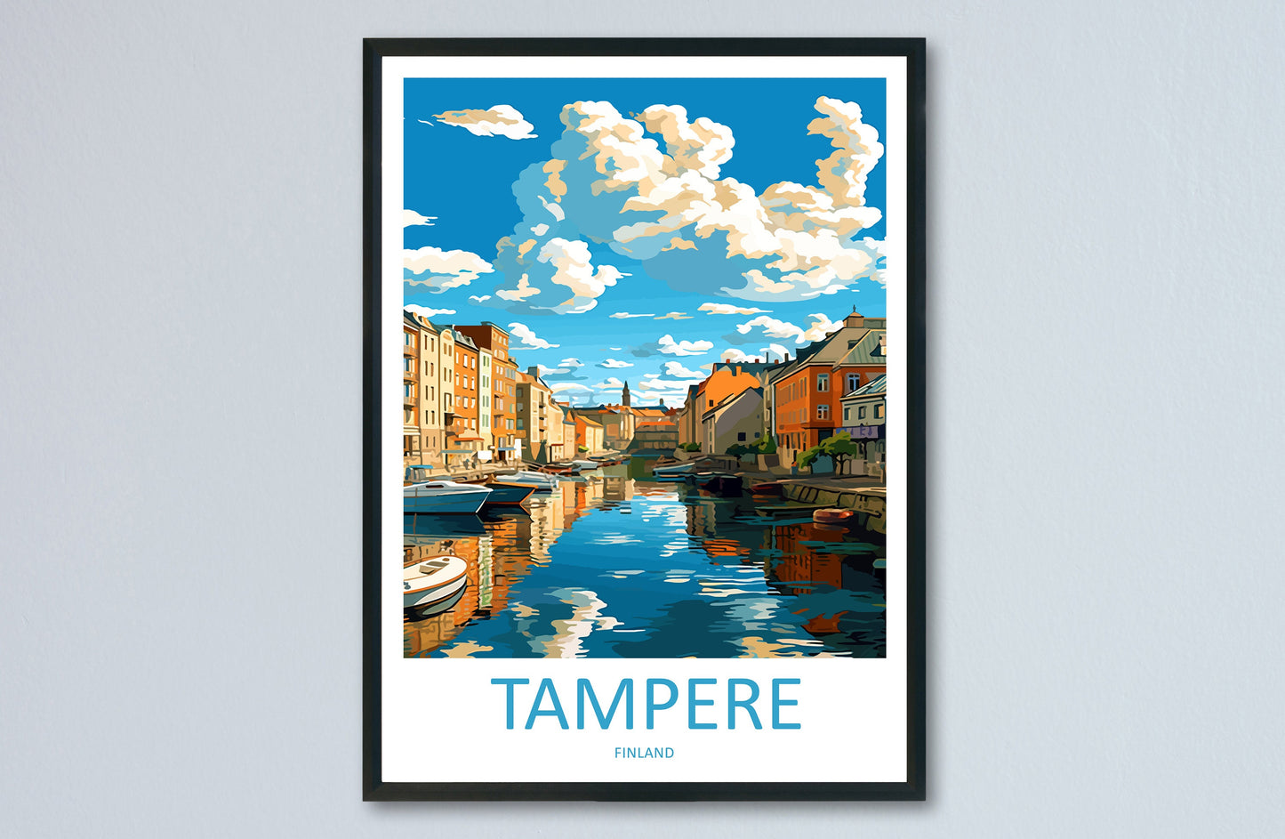 Tampere Travel Print Wall Art Tampere Wall Hanging Home Decor Tampere Gift Art Lovers Wall Art Print Art Tampere Wall Print Finland Art Gift