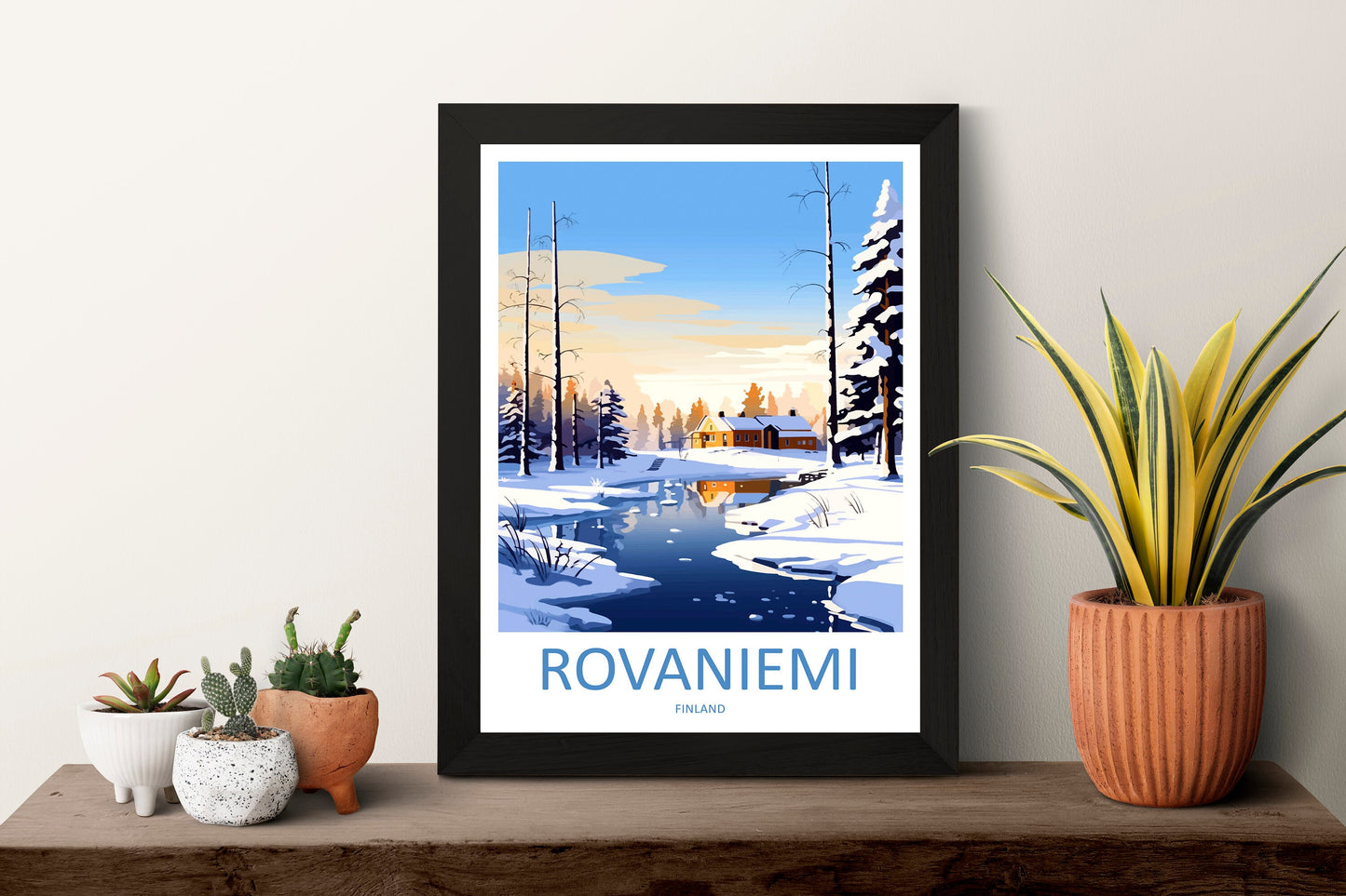 Rovaniemi Travel Print Wall Art Rovaniemi Wall Hanging Home Decor Rovaniemi Gift Art Lovers Wall Art Print Art Finland Wall Print