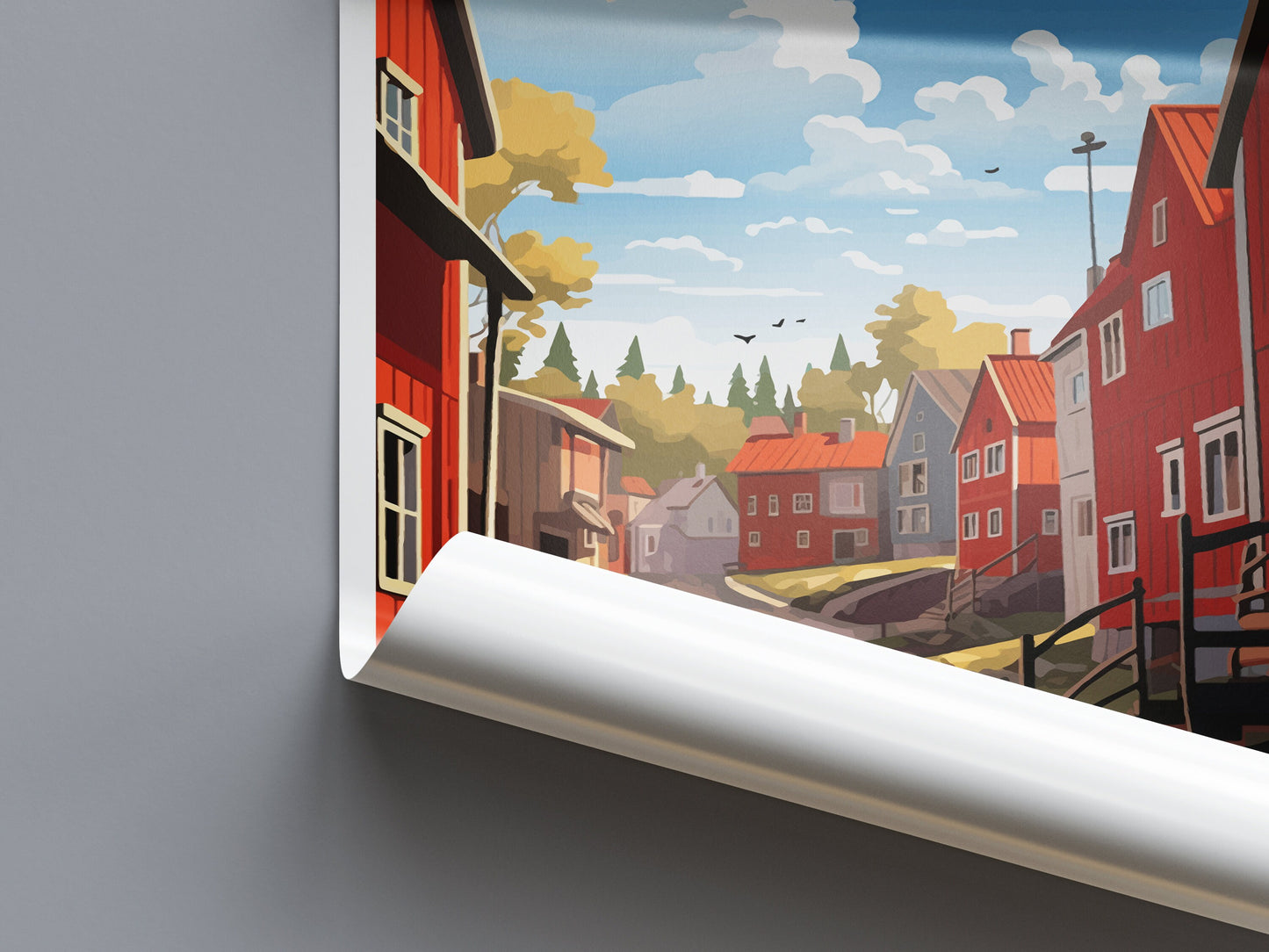 Porvoo Travel Print Wall Art Porvoo Wall Hanging Home Decor Porvoo Gift Art Lovers Wall Art Print Art Finland Wall Print
