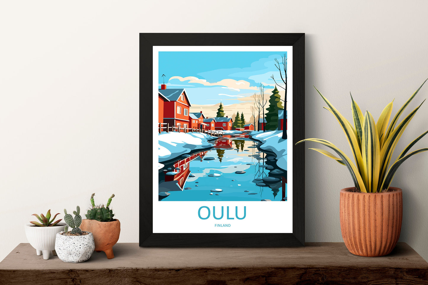 Oulu Travel Print Wall Art Oulu Wall Hanging Home Decor Oulu Gift Art Lovers Wall Art Print Art Finland Wall Print