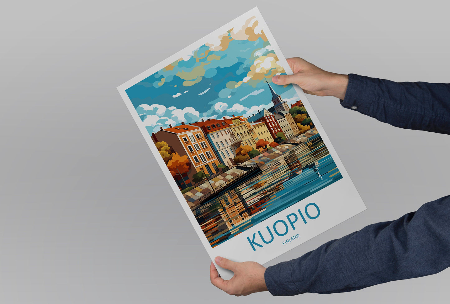 Kuopio Travel Print Wall Art Kuopio Wall Hanging Home Decor Kuopio Gift Art Lovers Wall Art Print Art Finland Wall Print