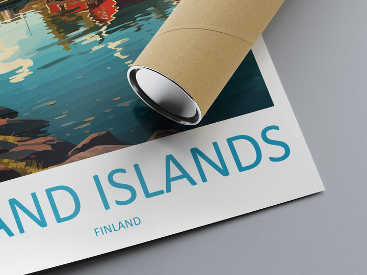 Aland Islands Travel Print Wall Art Aland Islands Wall Hanging Home Decor Aland Islands Gift Art Lovers Wall Art Print Art Finland Wall Art