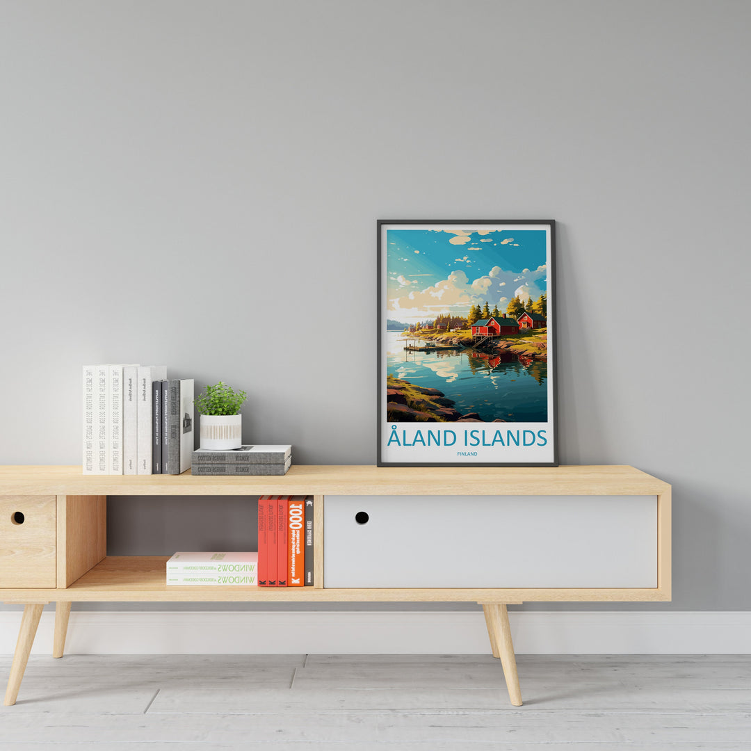Aland Islands Travel Print Wall Art Aland Islands Wall Hanging Home Decor Aland Islands Gift Art Lovers Wall Art Print Art Finland Wall Art