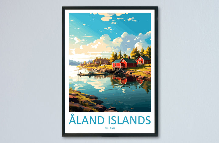 Aland Islands Travel Print Wall Art Aland Islands Wall Hanging Home Decor Aland Islands Gift Art Lovers Wall Art Print Art Finland Wall Art