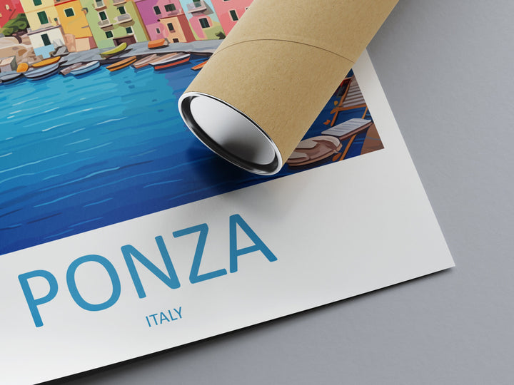 Ponza Travel Print Wall Art Ponza Wall Hanging Home Décor Ponza Gift Art Lovers Italy Art Lover Gift Ponza Print Italy Wall Art Decor