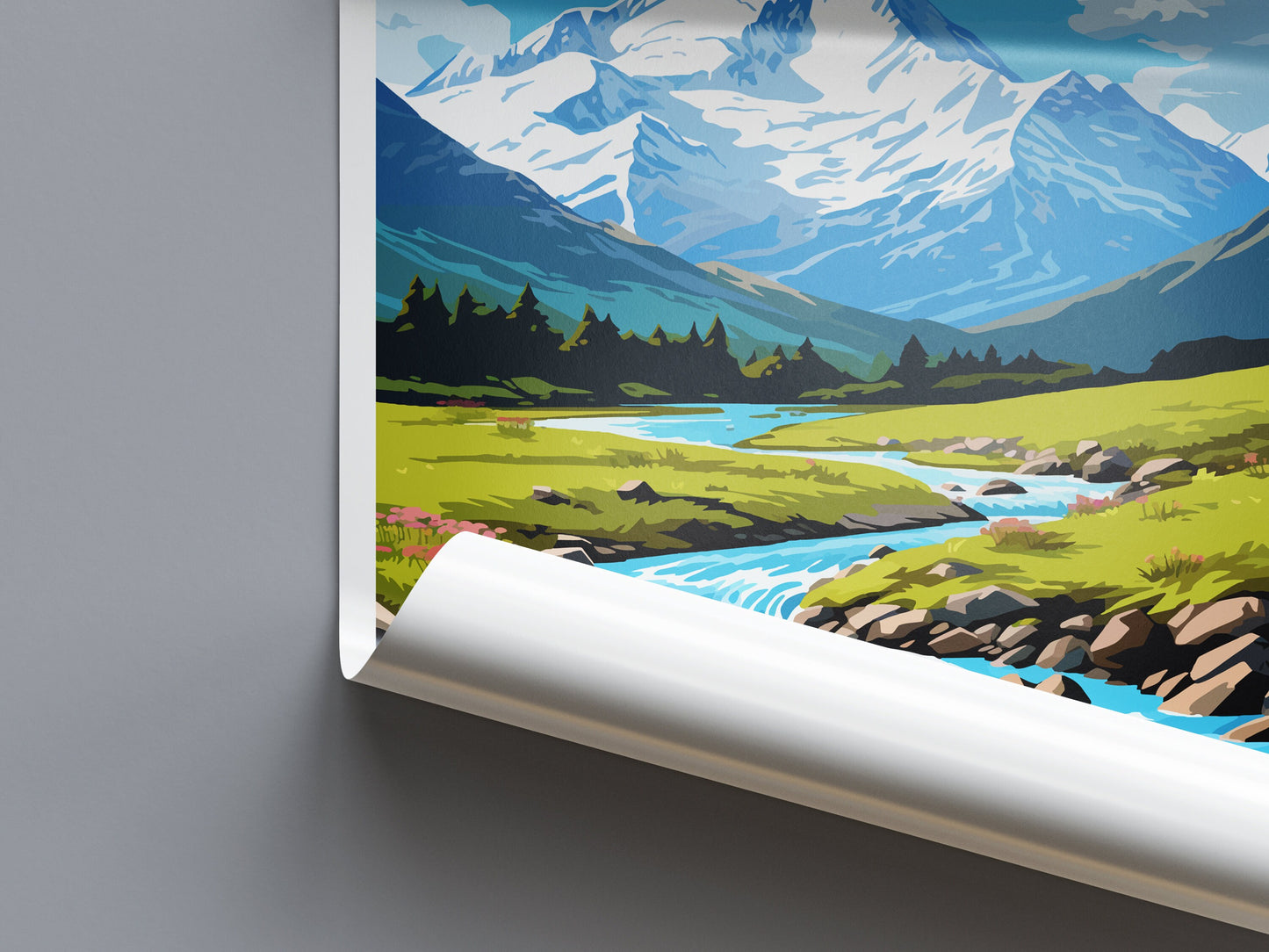 Mount Aspiring National Park Travel Print Wall Art Mount Aspiring National Park Wall Hanging Home Décor Mount Aspiring Gift Art Lovers