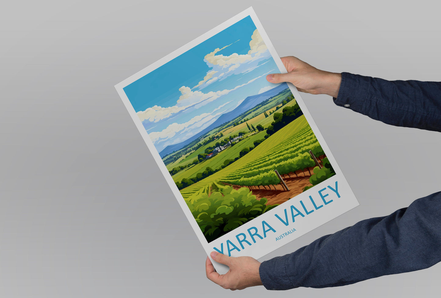 Yarra Valley Travel Print Wall Art Yarra Valley Wall Hanging Home Décor Yarra Valley Gift Art Lovers Wall Art Australia Poster