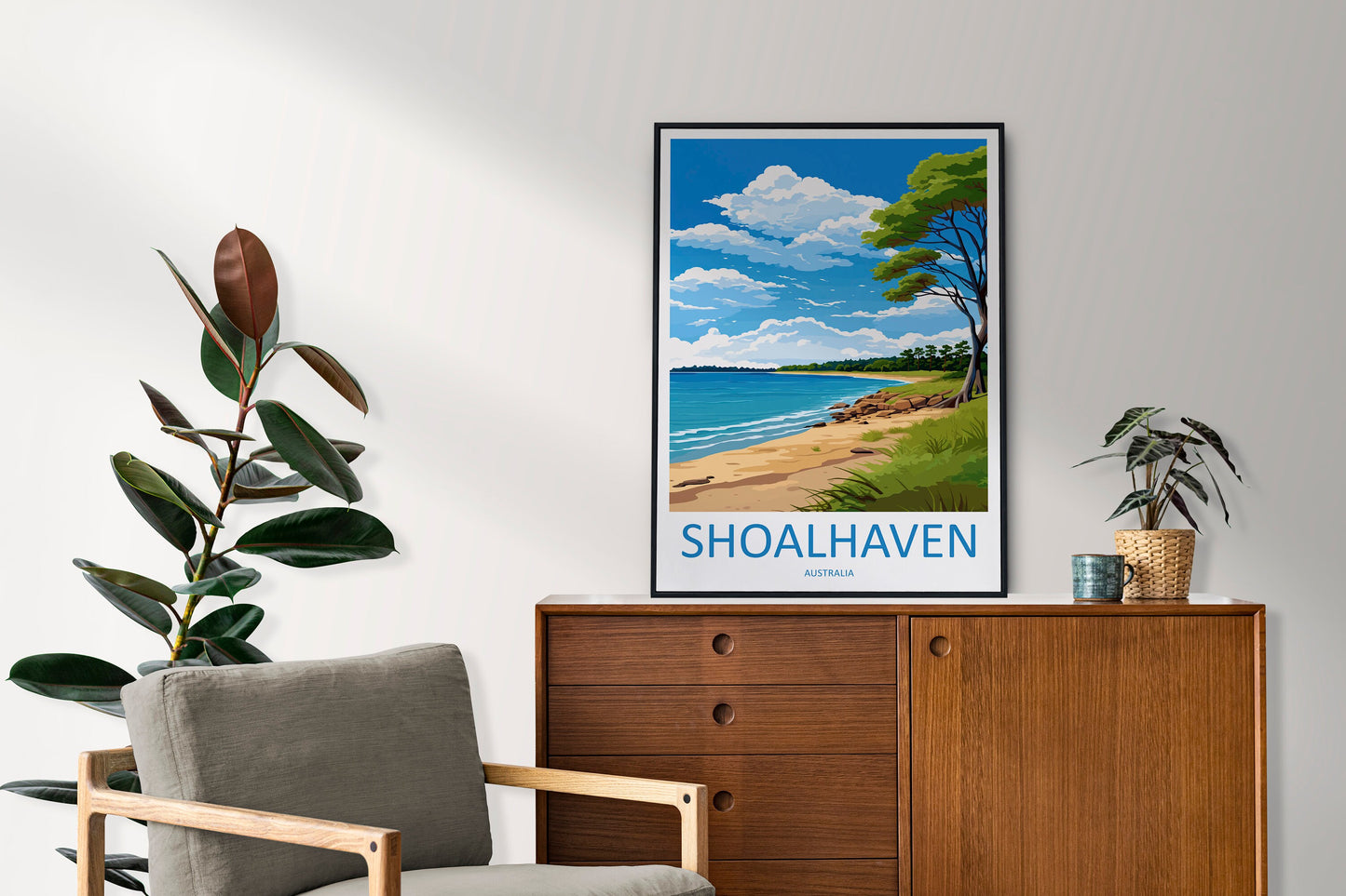 Shoalhaven Travel Print Wall Art Shoalhaven Wall Hanging Home Décor Shoalhaven Gift Art Lovers Wall Art Australia Poster Decor